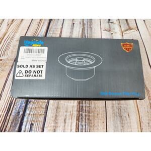 NEW Universal Kitchen Sink Stopper Strainer 2PCS Stainless Steel Push Type